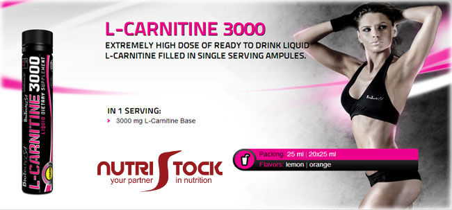 Carnitina 3000 Liquida 25ml Biotech USA banner