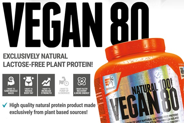 Vegan 80 Protein Extrifit proteine vegetali riso e pisello